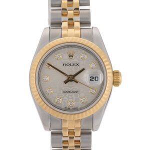 2007 Rolex Datejust 179173 Jubilee Diamond Dial 18k Gold 26mm Ladies Watch + Box